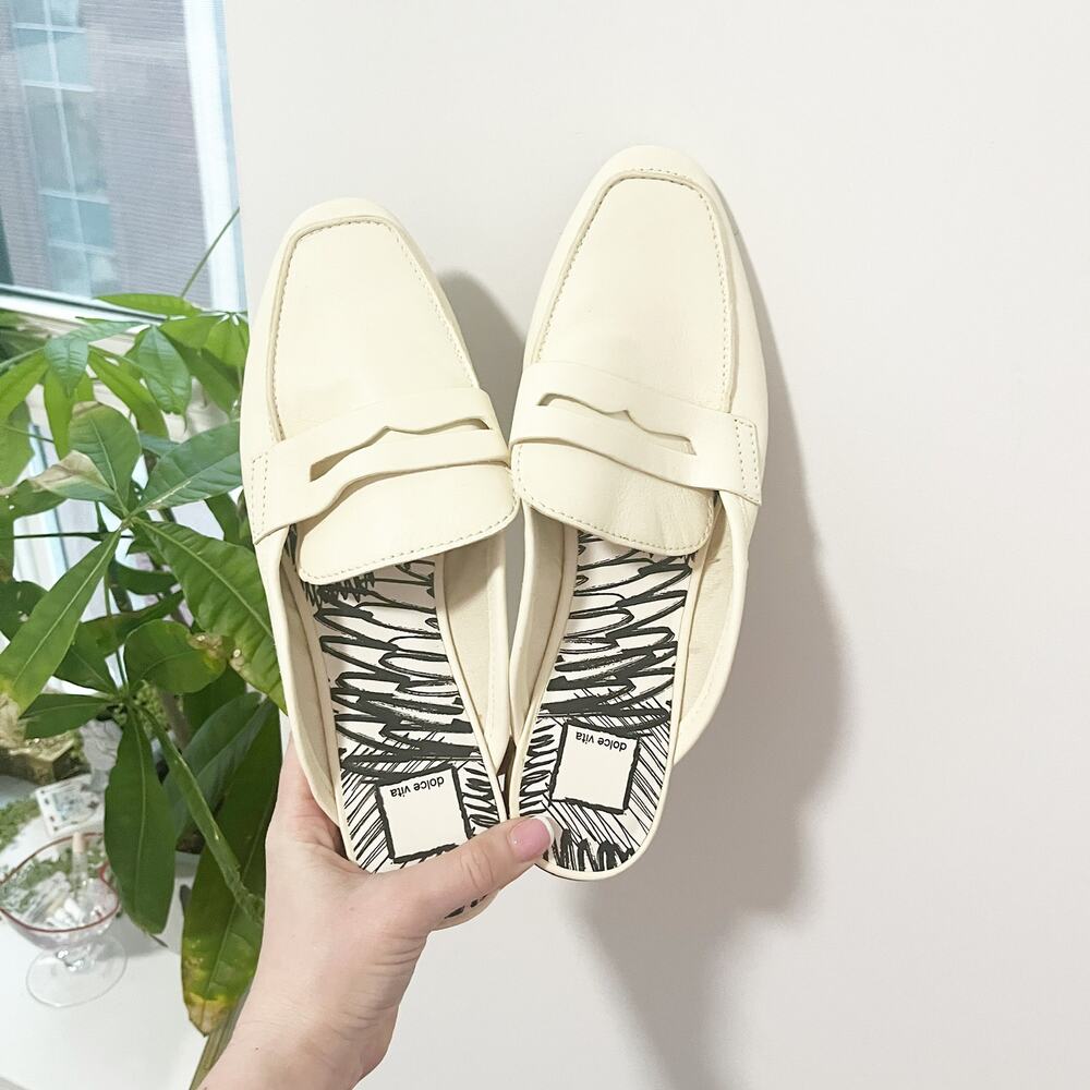 Dolce Vita White Mules Size 10